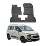 Tapis de sol pour citroen berlingo 2018 - 2025 noir caoutchouc