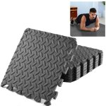 Tapis de sol de gym sport - 6 dalles de protection en mousse - noir - 12 mm - 12 kg Tapis de sol de gym sport - 6 dalles de protection en mousse - noir - 12 mm - 12 kg