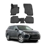 Tapis de sol pour mitsubishi outlander phev 2014 - 2019 tpe noir Tapis de sol pour mitsubishi outlander phev 2014 - 2019 tpe noir