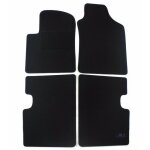 Tapis de sol noir velours - j&j automotive - fiat 500 - sur mesure - antidrapant - impermable