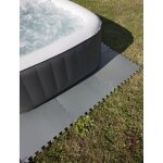 Tapis de sol pour piscine - gre - lot de 9 dalles en mousse gris anthracite 50x50x08 cm