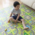 Tapis de sol puzzle bb eozy - circuit de route antidrapant 30 * 30 * 1cm mousse