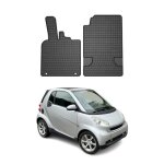 Tapis de sol pour smart fortwo 2007 - 2014 caoutchouc noir