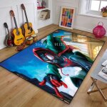 Tapis de sol spiderman pour enfants - nvy - 5207 - 120x180cm - antid�rapant - r�sistant � lusure