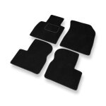 Tapis de sol velours adapt pour nissan micra iv (2010 - 2017) - 4 pices - noir