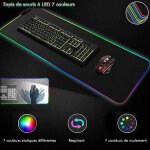 Tapis de souris gamer lumineux tapis de souris led light gaming mouse pad avec led rtro - eclairage ...