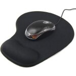 Tapis de souris mousse pour pc dell tendinite bureau repose poignet (noir)