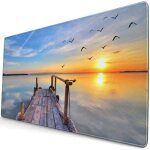 Tapis de souris personnalis tapis de bureau coucher de soleil protecteur de tapis de souris grand tapis ...