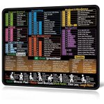 Tapis de souris portable pour ordinateur avec raccourcis excel - pour les jeux et le bureau