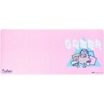 Tapis de souris - pusheen - rose - xl - mousse et tissu - confort optimal