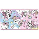 Tapis de souris xxl - konix - hello kitty - 90 x 46 cm - base antidrapante - pour le jeu