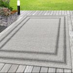 Tapis de terrasse ext�rieur - ayyildiz - sisal aspect osier - beige cr�me - double bordure - 80x150 cm ...