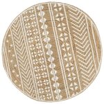 Tapis - vidaxl - jute fait � la main - 120 cm - motif g�om�trique - style moderne