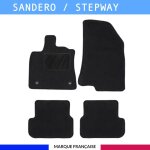 Tapis de sol voiture - sur mesure pour dacia sandero / stepway d�s 01 / 2021 - moquette antid�rapante ...