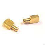 Taquet � tige lisse 6mm laiton poli bo�te de 100 - 9010bs00