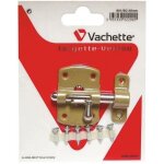 Targette verrou vachette - pne rond - nickel - 40 mm - 5 goupilles - 2 cls incluses