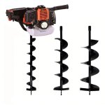 Gt garden - tarire thermique 52 cm3 - 3 cv + lot de 3 mches (100 150 et 200 mm)