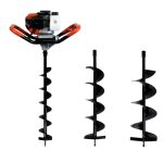Gt garden - tarire thermique 52 cm3 3 cv + lot de 3 mches (100 150 et 200 mm)