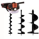 Gt garden - tarire thermique 52 cm3 - 3 cv + lot de 3 mches (100 200 et 300 mm)