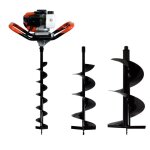 Gt garden - tarire thermique 52 cm3 3 cv + lot de 3 mches (100 200 et 300 mm)