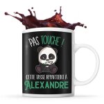 Tasse alexandre pas touche panda mug prnom cadeau anniversaire humour