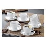 Tasses de bistro espresso - esmeyer - set de 6 - porcelaine - blanc Tasses de bistro espresso - esmeyer - set de 6 - porcelaine - blanc