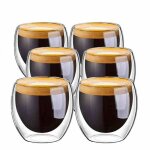 Coffret de 6 tasse À café - expresso - espresso en verre - 80ml set - tasses À café double paroi tasse ... Coffret de 6 tasse À café - expresso - espresso en verre - 80ml set - tasses À café double paroi tasse ...