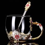 Tasses à café de 330ml en verre tasse en form de marguerites tasse à thé avec cuillère cadeau pour collègue ... Tasses à café de 330ml en verre tasse en form de marguerites tasse à thé avec cuillère cadeau pour collègue ...
