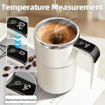 Tasse � caf� � agitation magn�tique automatique - rechargeable m�langeur �lectrique inox