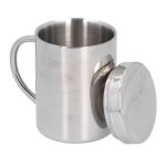 Tasse � caf� - akozon - inox - double paroi - 400ml - design contemporain
