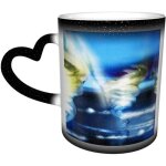 Tasse � caf� changeante de chaleur tornade 3d personnalis�e tasse � caf� sensible � la chaleurau lait ...