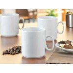 Tasse  caf - diane - porcelaine blanche - haute qualit - empilable - pack 6