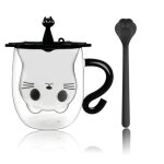 Tasse � caf� double paroi tasse double paroi mignonne cha 260ml avec chat tasse a cafe peut contenir ...