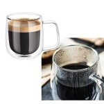Tasse à café - verre borosilicate - double paroi - transparent - compatible lave - vaisselle - 1 pièce ... Tasse à café - verre borosilicate - double paroi - transparent - compatible lave - vaisselle - 1 pièce ...