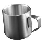 Tasse caf� inox double paroi 150ml + poign�e - multi - usage - lait / caf� / quotidien qiedoviey