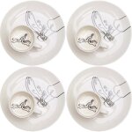 Tasses  caf - kare design - set de 4 - cramique - contemporain - 160 ml