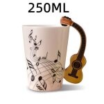 Tasse à café - guitare en bois - céramique - blanc - 250ml - design contemporain Tasse à café - guitare en bois - céramique - blanc - 250ml - design contemporain