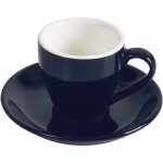 Tasse � expresso - c�ramique - noir - 80 ml - porcelaine renforc�e - design contemporain
