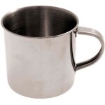 Tasse inox paroi simple - cao - 35cl - hauteur 7. 7 cm - poids 74g - couleur gris