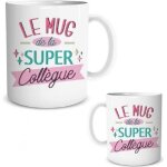 Tasse mug - super collgue - porcelaine - cylindrique - compatible lave - vaisselle - design contemporain ...
