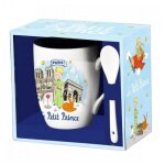 Tasse mug et cuill�re - enesco - le petit prince - porcelaine - enfant - rond