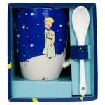 Tasse mug et cuill�re enesco le petit prince (plan�te)