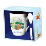 Tasse mug et cuill�re - le petit prince - porcelaine - compatible lave - vaisselle - enfant