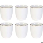 Tasse en porcelaine liser dor 18 cl lot de 6