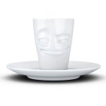Tasse et sous tasse expresso en porcelaine tassen - malicieux