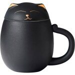 Tasse � th� chat avec infuseur et couvercle tasse � th� en c�ramique avec filtre � infusion coffret cadeau ...