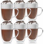 Tasse en verre à double paroi - dimono thermo tea & coffee mug 300ml : ensemble de 6 Tasse en verre à double paroi - dimono thermo tea & coffee mug 300ml : ensemble de 6