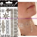 Tatouage �ph�m�re - unique - chic dor� et argent� - effet m�tallis� - r�sistant � leau - 155 x 95 cm
