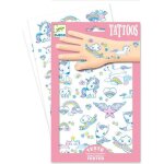 Tatouages - djeco - licornes - multicolore - test� dermatologiquement - 2 planches incluses