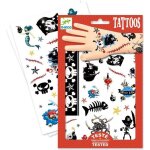 Tatouages - djeco - pirates - test�s dermatologiquement - accessoire de d�guisement - enfant